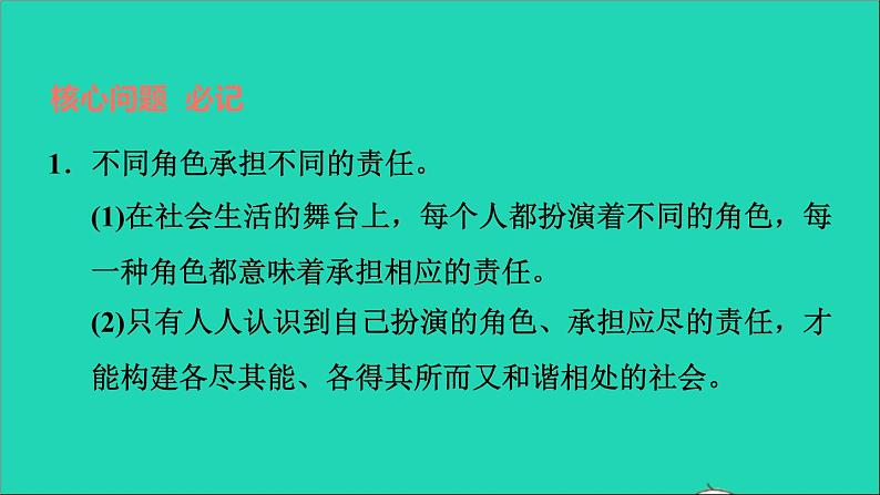 政治人教版八年级上册同步教学课件第3单元勇担社会责任第6课责任与角色同在第1框我对谁负责谁对我负责习题第8页