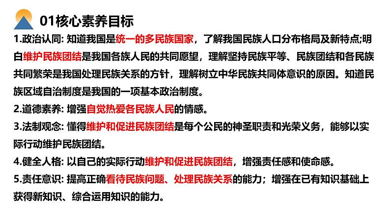 【核心素养目标】部编版初中道法9上4.7.1《促进民族团结》课件+学案+自测（含答案解析）03