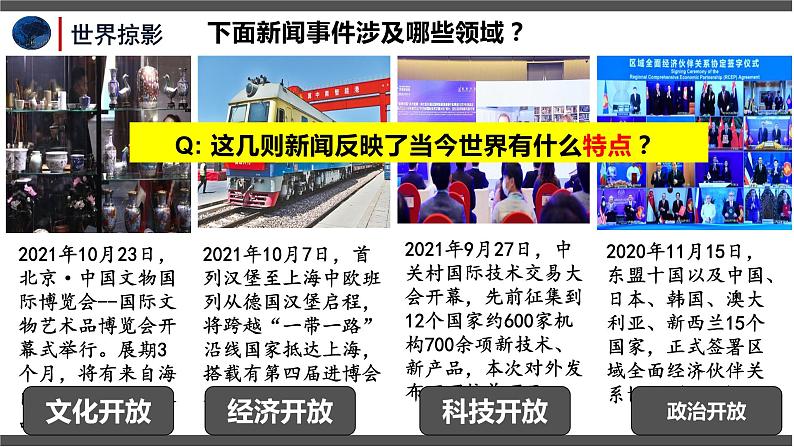 1.1 开放互动的世界ppt  课件  初中道德与法治九年级下册第3页