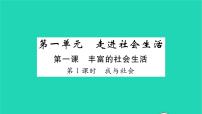 初中政治 (道德与法治)我与社会教学ppt课件