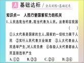 政治人教版八年级下册同步教学课件第3单元人民当家作主第6课我国国家机构第1课时国家权力机关作业
