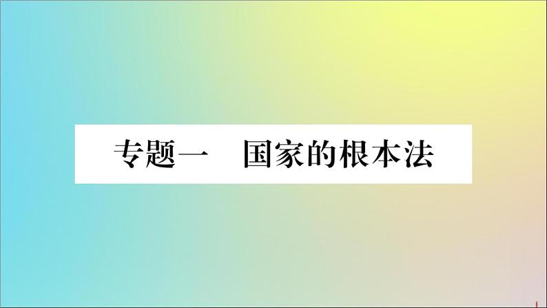 政治人教版八年级下册同步教学课件热点专项突破篇专题1国家的根本法作业01