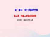 政治人教版九年级下册同步教学课件第1单元我们共同的世界第2课构建人类命运共同体第1框推动和平与发展作业