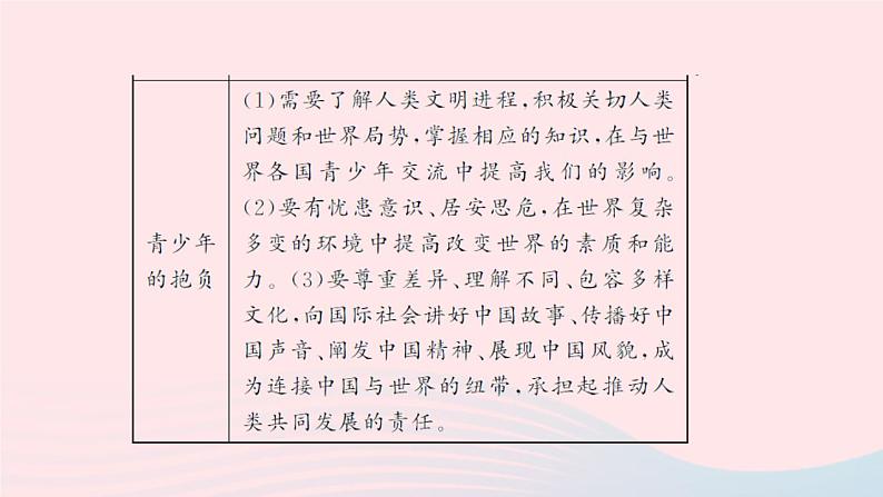 政治人教版九年级下册同步教学课件第3单元走向未来的少年单元综述04