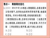 政治人教版七年级下册同步教学课件单元考点精练篇第1单元青春时光考点精练作业