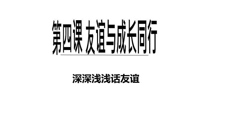 部编版七年级道德与法治上册--《深深浅浅话友谊》课件第1页