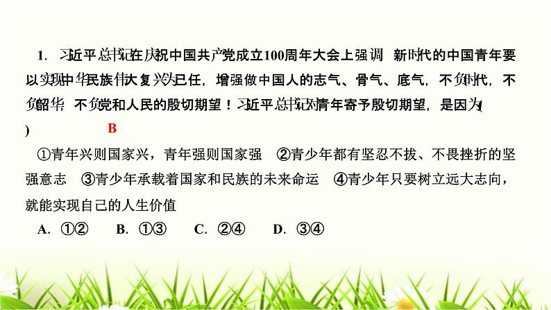 人教部编版九年级道德与法治下册第五课少年的担当第2课时少年当自强PPT课件第3页