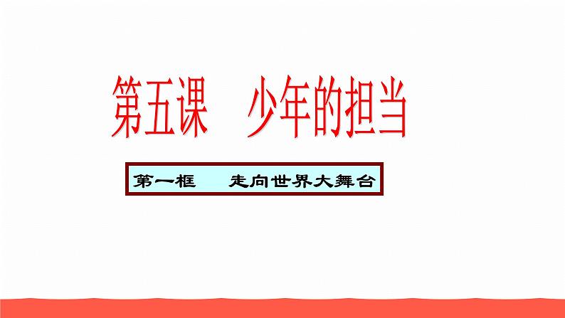 人教部编版九年级道德与法治下册5.1走向世界舞台教学课件第4页