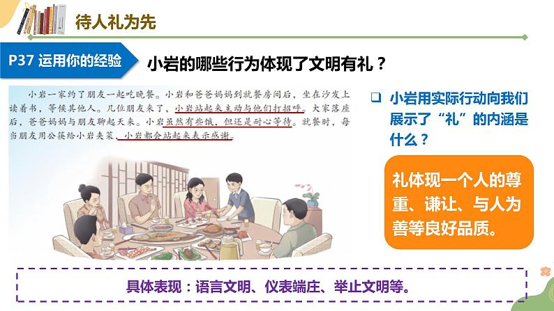 初中道德与法治 八年级上册  4.2 以礼待人  课件06