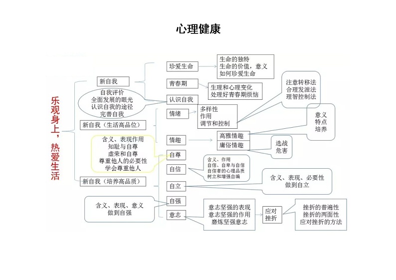 初中道德与法治中考复习知识点思维导图（共七张）第1页