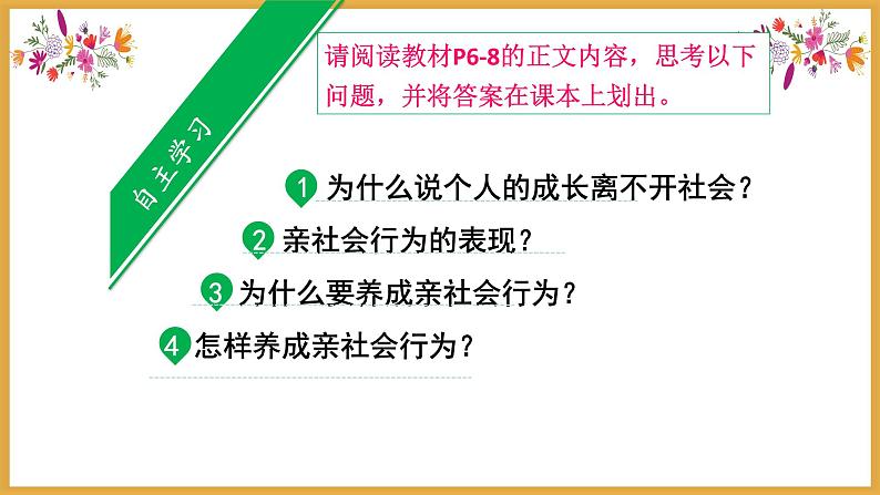 1.2 在社会中成长 课件-2022-2023学年部编版道德与法治八年级上册第4页