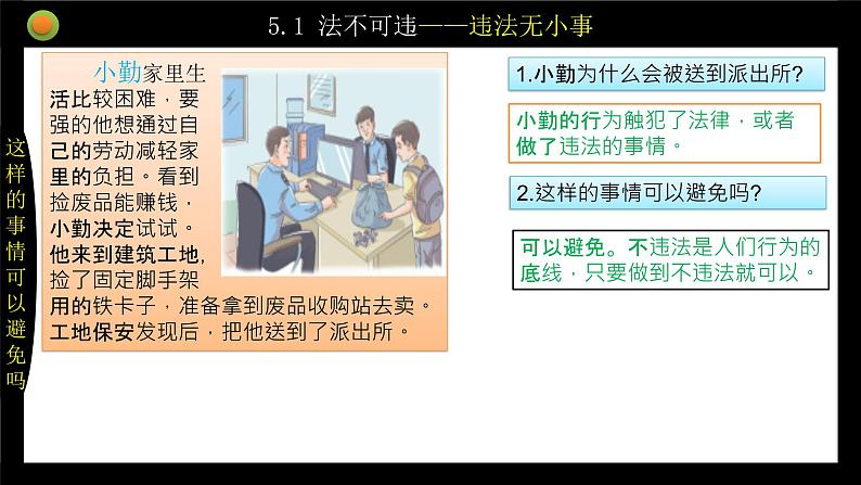 统编版初中道德与法治八年级上册5.1 法不可违  课件 (3)第3页