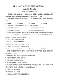 广西桂林市2022-2023学年八年级上学期阶段性自主评估训练道德与法治试题(含答案)