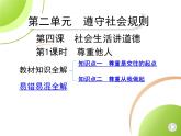 八年级上册道德与法治02-第二单元　遵守社会规则 02-第四课　社会生活讲道德第1课时课件+同步练习