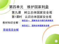 初中政治 (道德与法治)人教部编版八年级上册认识总体国家安全观课文内容ppt课件