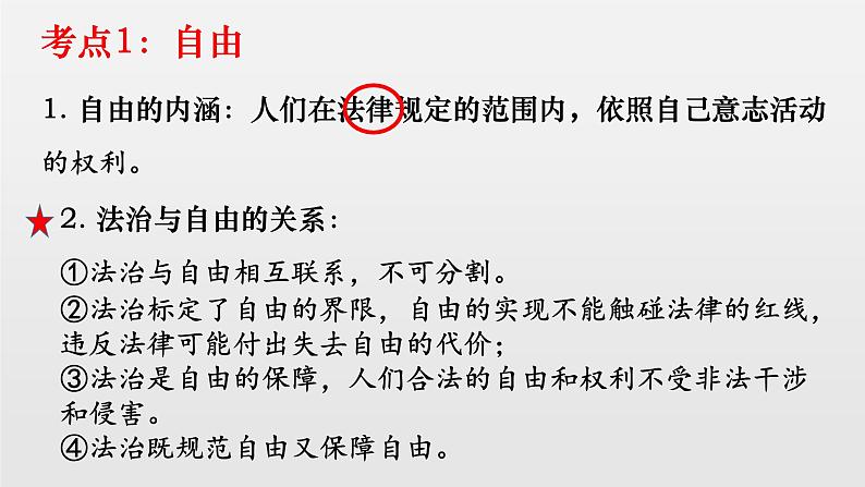 八下道德与法治专题复习 自由平等公平正义 课件第6页