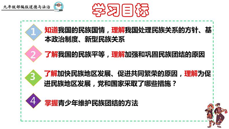 统编版道德与法治 九年级上册 同步课件  7.1  促进民族团结  课件03