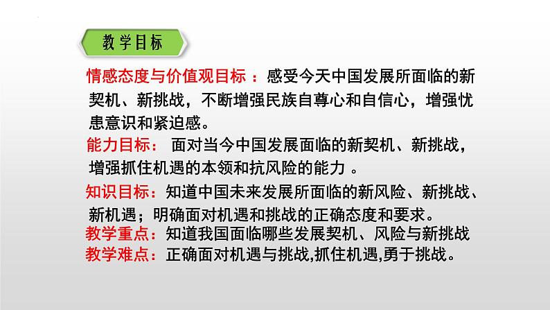 统编版 道德与法治九年级下册 课件  4.1 中国的机遇与挑战 课件（部编版）02