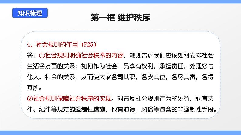 第三课 社会生活离不开规则（考点串讲）-八年级道德与法治上学期期中期末考点大串讲（部编版） 试卷课件07