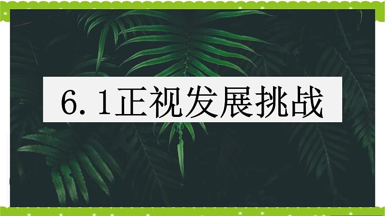 6.1 正视发展挑战 课件01