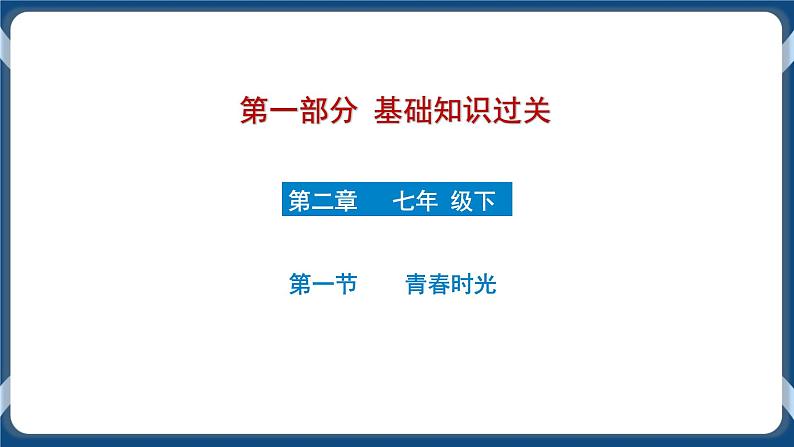 7.5  初中道德与法治 中考一轮复习第5课时七下一青春时光第1页