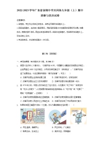 2022-2023学年广东省深圳中学共同体九年级（上）期中道德与法治试卷（含解析）