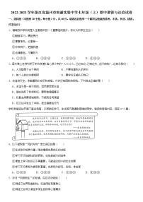 浙江省温州市南浦实验中学2022-2023学年七年级上学期期中道德与法治试卷(含答案)