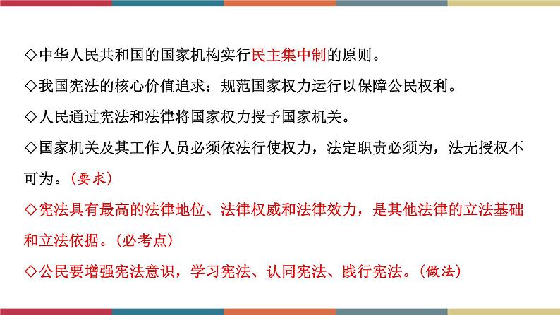 专题13 坚持宪法至上 课件＋考点清单＋对点练习08