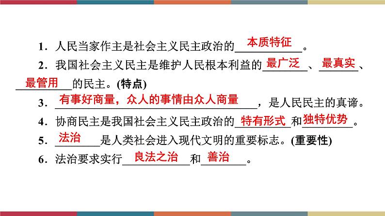 专题19 民主与法治 课件＋考点清单＋对点练习08