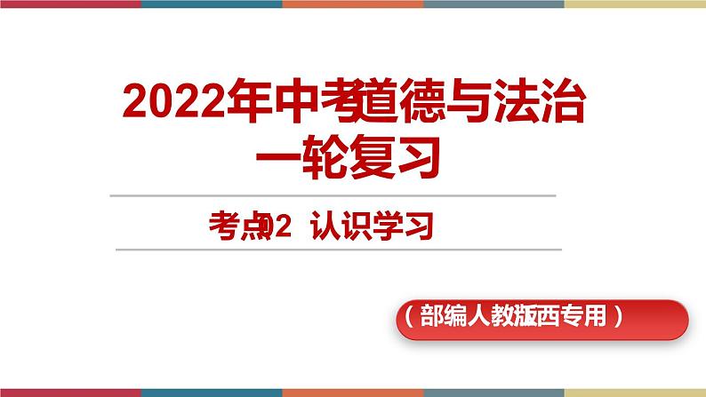 考点2 认识学习 课件＋考点清单＋练习01