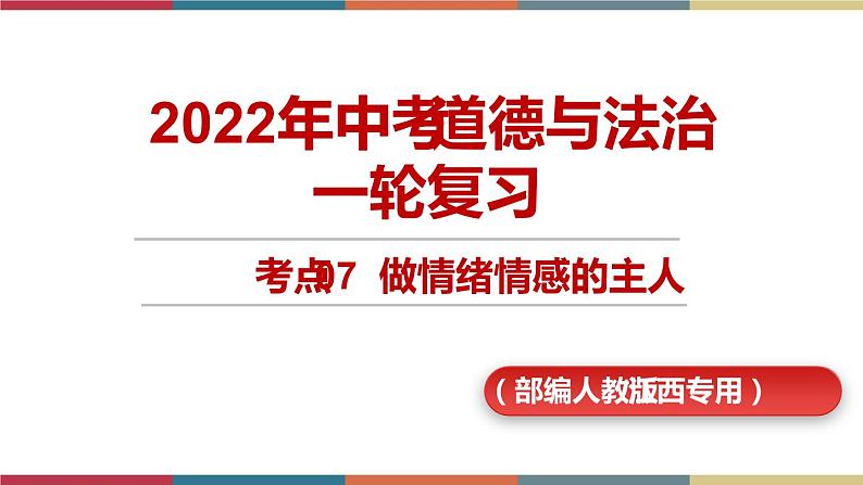 考点07 做情绪情感的主人（精讲课件）第1页