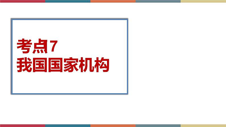 考点17 我国国家机构 课件+考点清单01