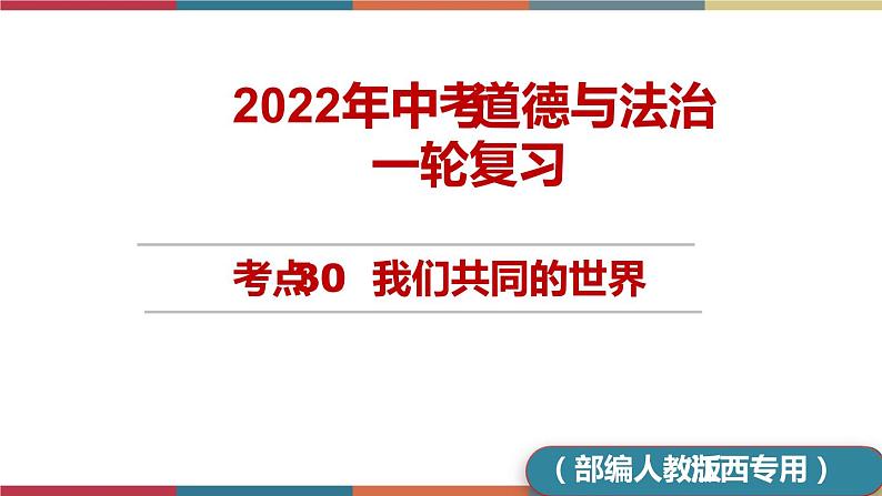 考点30 我们共同的世界 课件+考点清单01