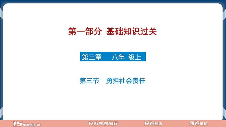 8.3  2022年初中道德与法治 中考一轮复习第11课时八上三勇担社会责任第1页