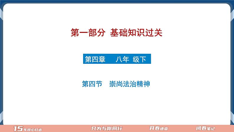 8.8  2022年初中道德与法治 中考一轮复习第16课时八下四崇尚法治精神第1页