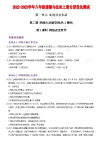 〖02〗第一单元 第二课 网络生活新空间-2022-2023学年八年级道德与法治上册分层优化测试（部编版）