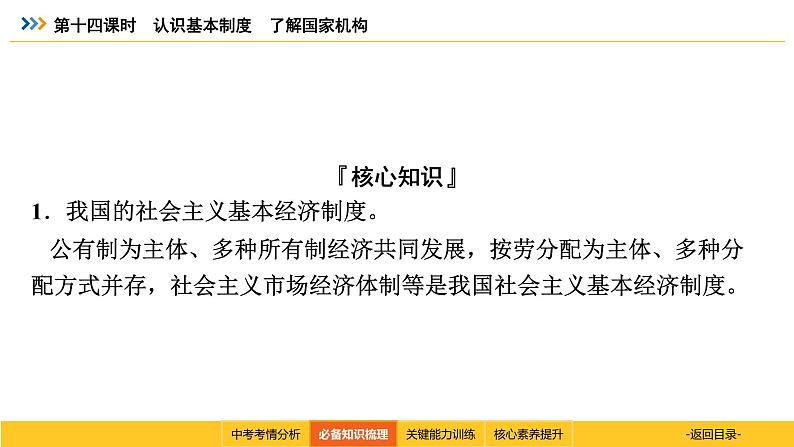 统编道法中考一轮复习考点解读：第十四课时　认识基本制度　了解国家机构 课件第6页