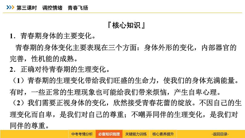 统编道法中考一轮复习考点解读：第三课时　调控情绪　青春飞扬 课件第7页