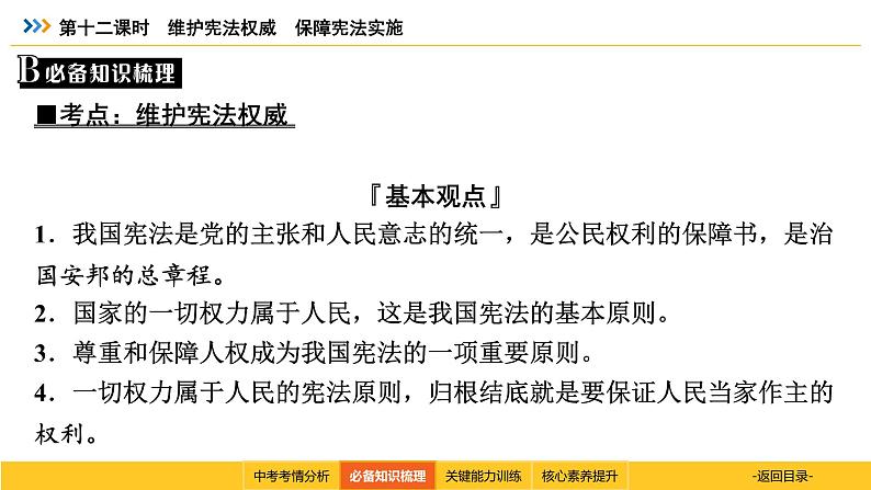 统编道法中考一轮复习考点解读：第十二课时　维护宪法权威　保障宪法实施 课件第4页