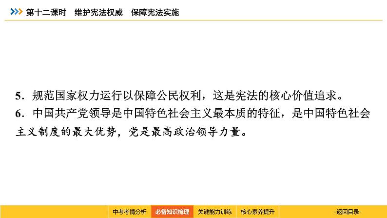 统编道法中考一轮复习考点解读：第十二课时　维护宪法权威　保障宪法实施 课件第5页