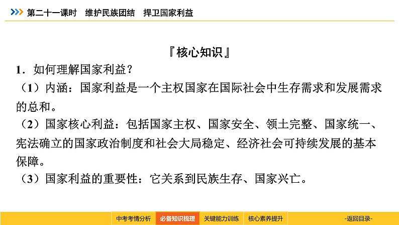 统编道法中考考点解读：第二十一课时　维护民族团结　捍卫国家利益 课件第6页