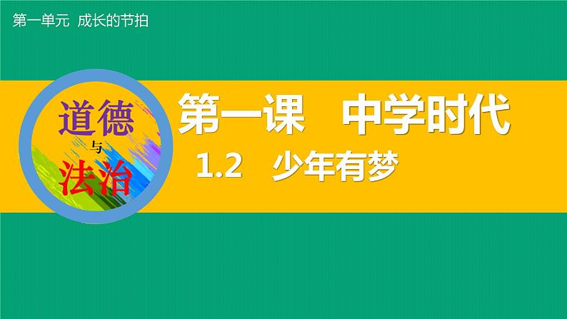 1.2 少年有梦 课件-2021-2022学年人教版道德与法治七年级上册01