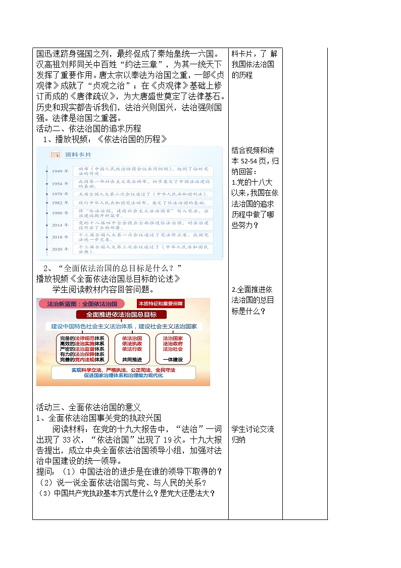 5.1奉法者强则国强（教案）-习近平新时代中国特色社会主义思想学生读本（初中）第2页