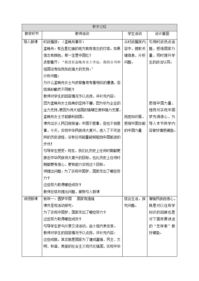 8.2 共圆中国梦  教案第2页