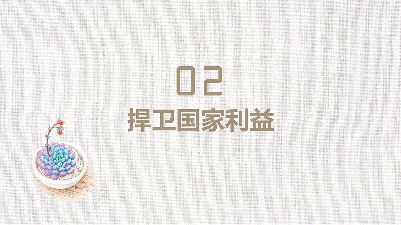 部编版道德与法治初中八年级上册同步课件  8.2坚持国家利益至上 课件第7页