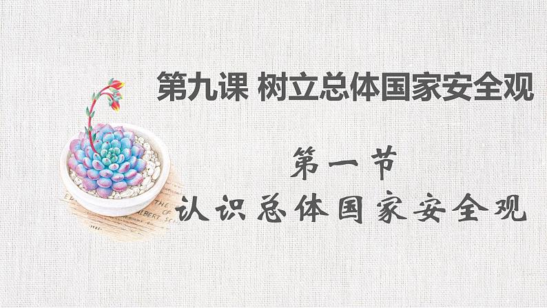 部编版道德与法治初中八年级上册同步课件  9.1认识总体国家安全观 课件01