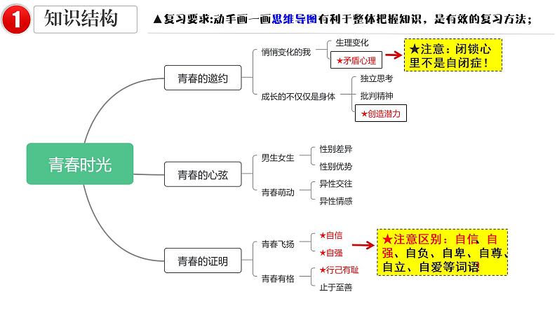 七年级下册第一单元 青春时光 复习课件-2022年中考道德与法治一轮复习第4页