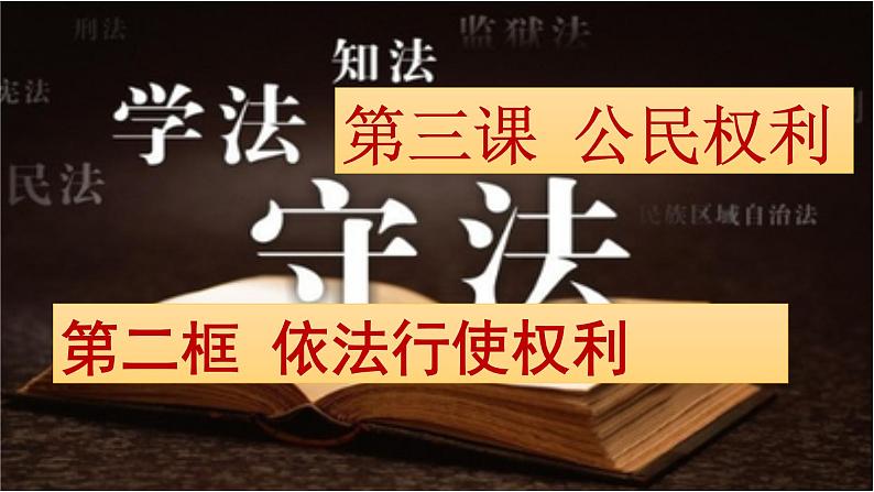 3.2 依法行使权利 课件第3页