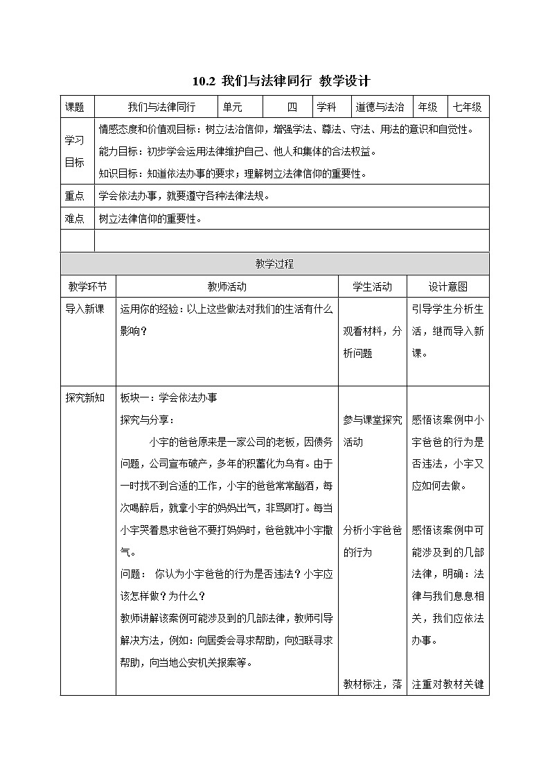 10.2我们与法律同行 课件＋教案01