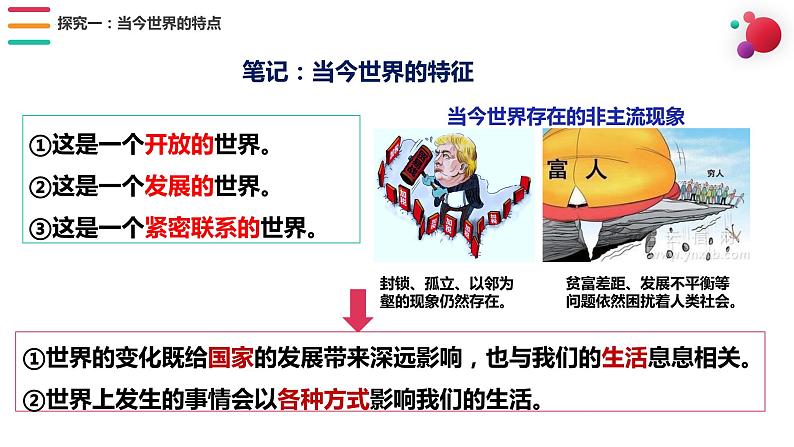 1.1+开放互动的世界++课件+2021-2022学年部编版九年级道德与法治下册08